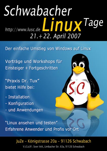 Schwabacher Linux Tage 2007 Plakat
